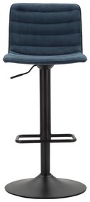 Бар стол с регулируема височина в петролен и черен цвят (височина на седалката 61 cm) Malia – Mauro Ferretti