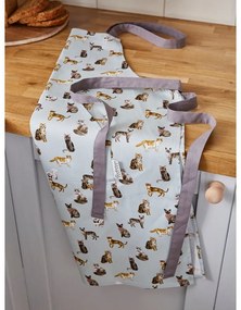 Синя памучна престилка Curious Cats - Cooksmart ®