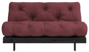 Разтегателен диван в цвят бордо 140 cm Roots Black Night – Karup Design