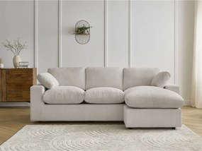 Бежов ъглов диван от рипсено кадифе Belair – Bobochic Paris