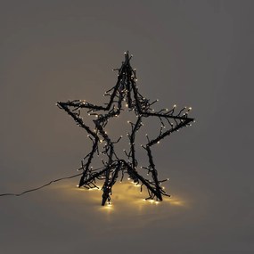 Коледна звезда черна звезда, включително LED IP44 - Brilli