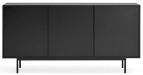 Черен/естествен нисък скрин от декор от дъб 159x80 cm Sierra – Teulat