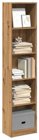 857800 vidaXL Библиотека, дъб артизан, 40x24x176 см, инженерно дърво