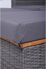 Сив градински диван от изкуствен ратан Bari – Garden Pleasure