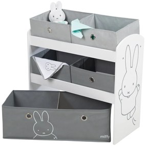 Бял/сив органайзер за детски играчки 63,5x29,5x60 cm Miffy – Roba