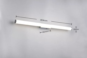 LED стенна лампа в лъскаво сребристо Mattimo – Trio