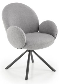 Трапезен стол KIVA, 1 бр., сив