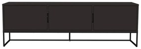 Черна телевизионна масичка с три вратички , 176 x 57 cm Lipp - Tenzo