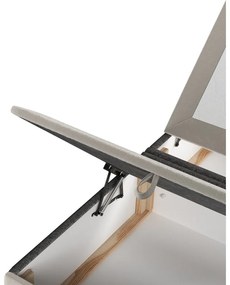 Кремаво тапицирано двойно легло с място за съхранение 180x200 cm Tate – Maison de Rêve