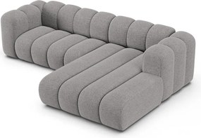 Сив шенилов ъглов диван (десен ъгъл) Lupine – Micadoni