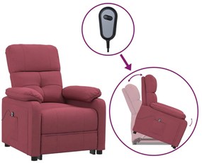 3120361 vidaXL Изправящ стол, виненочервен, текстил