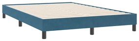 4101407 vidaXL Рамка за легло без матрак Тъмно синьо 140x220 cm Кадифе