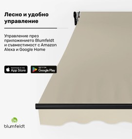 Blumfeldt CloudShade Тента, Смарт контрол, UV защита, Стенен монтаж