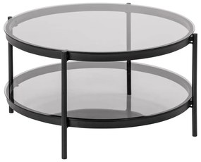 Кръгла масичка за кафе със стъклен плот ø 79 cm Bayonne - Actona