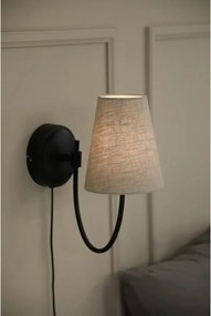 Черна/бежова стенна лампа за контакт Amar – Markslöjd
