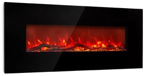 Klarstein Lausanne Long, Електрическа камина, 1600W, 2 настройки на температурата, 128 см