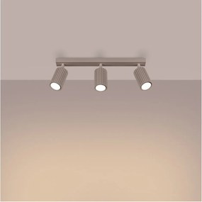 Кафяво-сив метален прожектор 6,5x45 cm Gleam – Sollux