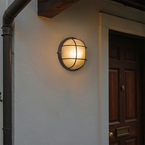 Индустриален външен стенен аплик ръждяво кафяв IP44 - Hanneke