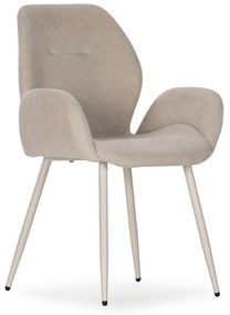 Бежови тапицирани трапезни столове в комплект 2 бр. Ansu – Marckeric