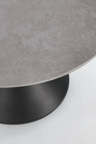 Черна кръгла масичка за кафе с плот от имитация на мрамор ø 70 cm Joona – Bizzotto