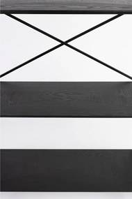 Черен метален стелаж 120x180x40 cm Marcio – White Label