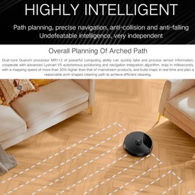 Прахосмукачка робот Xiaomi LYDSTO R1 Pro, 50W, Li-ion 5200 mAh, 3000 Pa, Wi-Fi, Мокро/сухо, Автоматично събиране на отпадъци, Автономия до 200 мин, Бял