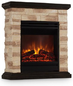 Klarstein Kaprun, Електрическа камина, 1800W, Каменна декорация, Полистоун, Дистанционно управление