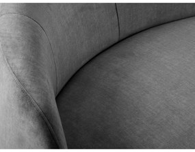 Асиметричен диван от сиво кадифе , вдясно Debbie - Mazzini Sofas