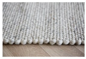 Светлосив вълнен кръгъл килим ø 250 cm Auckland - Rowico