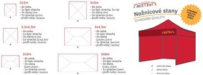 Шатра тип хармоника 2x3 синя SQ