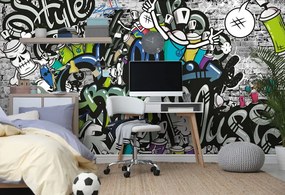 Самозалепващ тапет – Стилна графити стена