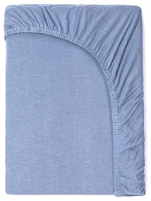 Бебешки син памучен чаршаф с ластик , 70 x 140/150 cm - Good Morning