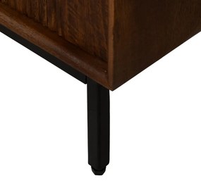 Кафява библиотека от масивно манго 60x190x30 cm Sagara – Ixia