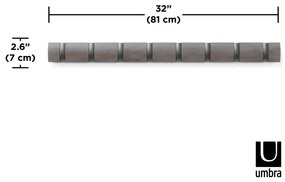 Сива стенна закачалка от тополово дърво Flip - Umbra