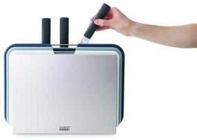 Комплект от 3 дъски за рязане и ножове с поставка Nest Plus - Joseph Joseph