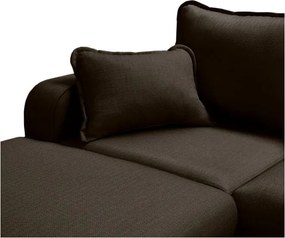 Черен ъглов диван (ляв ъгъл) Beata - Ropez