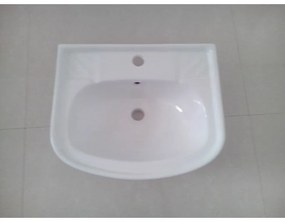 Мивка за баня ICC 2010, Inter Ceramic, стенен монтаж, с отвор за смесител, порцелан, бял, 51x42x19см