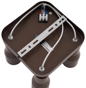 Квадратен таванен прожектор тъмен бронз GU10 50 mm 4-светлинен - Stanley