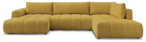 Сгъваем/с място за съхранение ъглов диван в цвят горчица (десен ъгъл/U форма) Fuji – Bobochic Paris