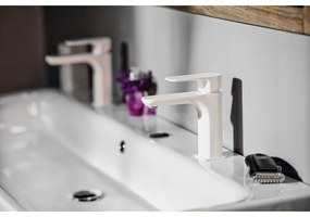 Бяла стояща батерия за мивка Spy – Sapho