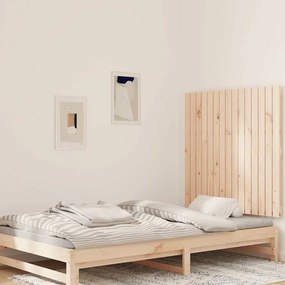 824883 vidaXL Стенна табла за спалня, 95,5x3x90 см, борово дърво масив