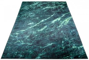 Модерен зелен килим с мраморна шарка Ширина: 80 см | Дължина: 200 см
