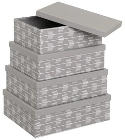 Картонени кутии за съхранение в комплект от 15 броя с капак Route - Casa Selección