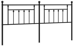 353575 vidaXL Метална табла за глава, черна, 200 см