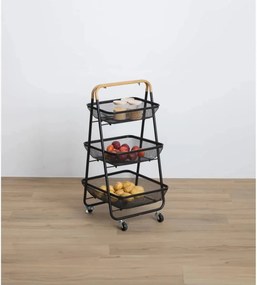 Кухненска количка 5five Mayaj, Метал, 3 нива - Слонова кост