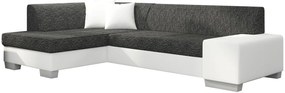 Ъгъл диван Firminio-Left-White - Anthracite