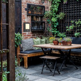 Външна стенна лампа антрацит с датчик за движение IP44 - Emmerald 1