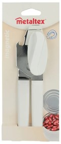 Бяла магнитна отварачка за консерви, дължина 19 cm - Metaltex