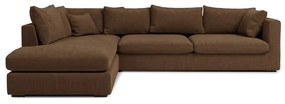Кафяв ъглов диван (ляв ъгъл) Comfy - Scandic