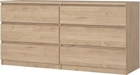 Скрин от декор от дъб в естествен цвят 154x76x50 cm Naia – Tvilum